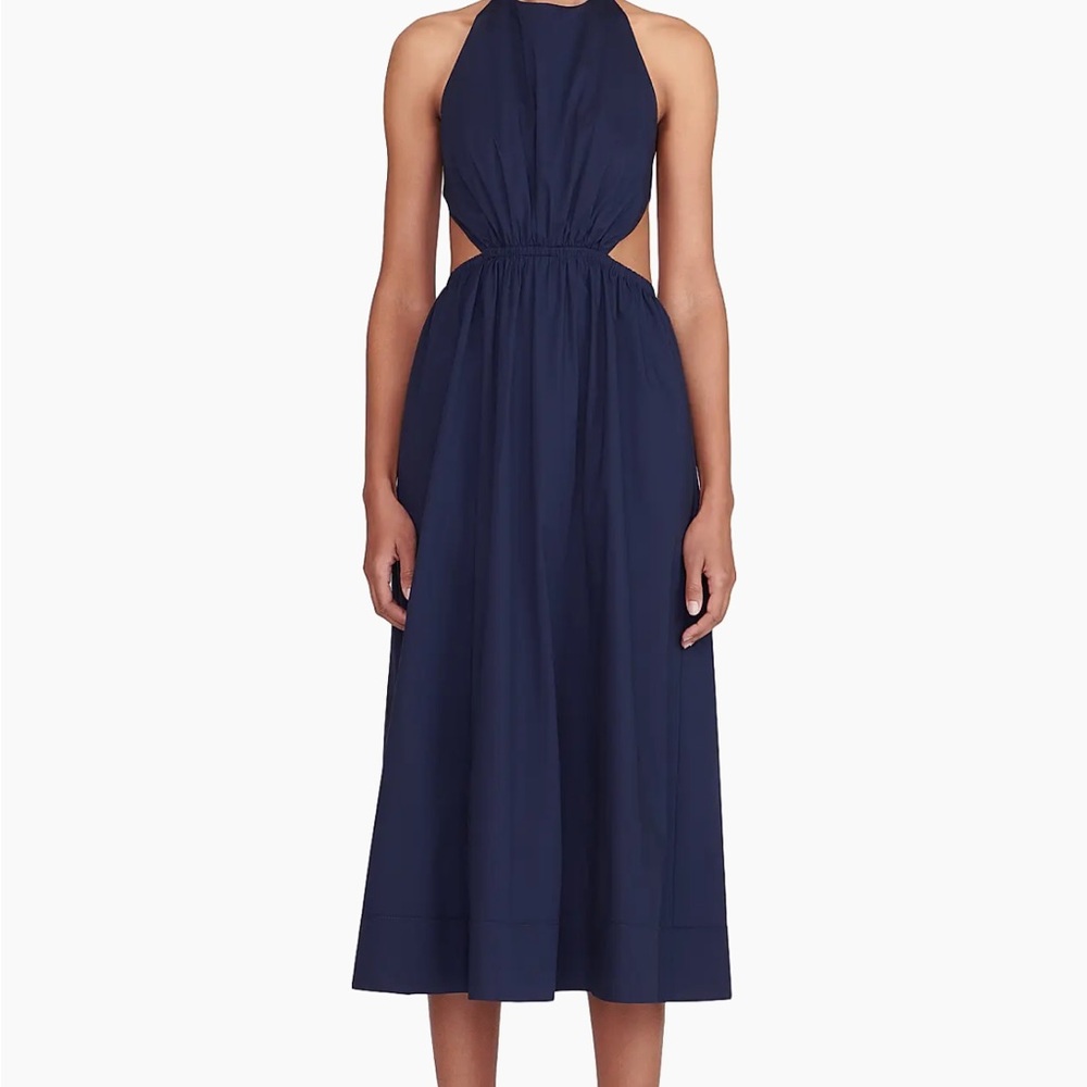 Staud Vanessa Cut Out Midi Dress, like new condition sold out spring resort